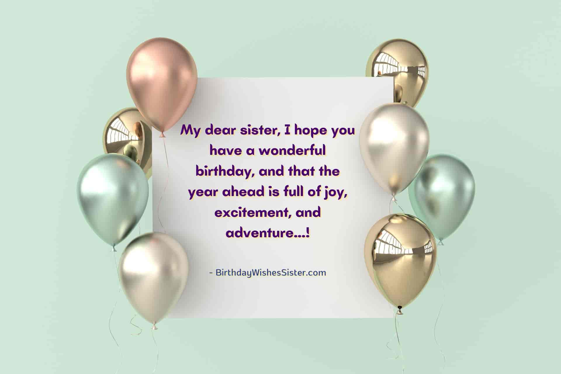 140+ Best Birthday Thoughts For Sister - Happy Birthday Sister